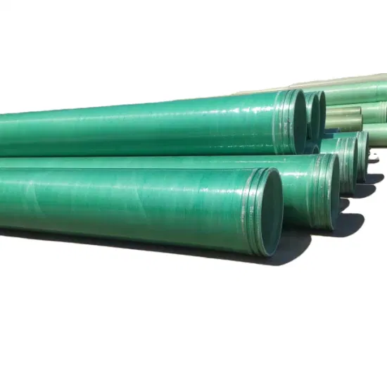 緑色のプラスチック排水管 GRP Gre RTR パイプ グラスファイバーパイプ FRP GRP パイプ